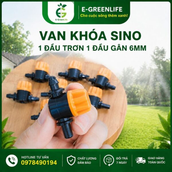 E-GreenLife mua Van khóa sino 1 đầu trơn 1 đầu gân 6mm chất lượng