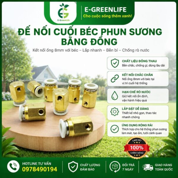 Đế nối cuối béc phun sương bằng đồng