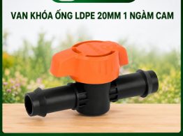 Địa chỉ bán van khóa ống LDPE 20mm 1 ngàm cam