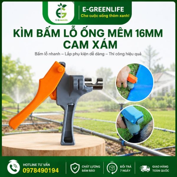 Địa chỉ mua kìm bấm lỗ ống mềm 16mm cam xám uy tín