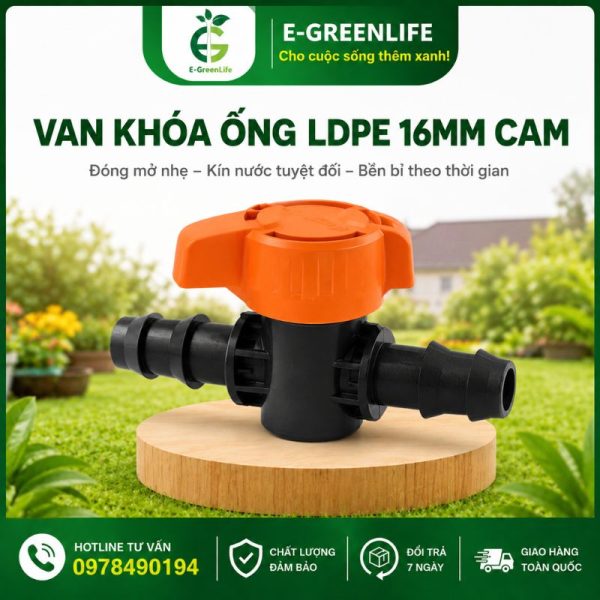 Địa chỉ van khóa ống LDPE 16mm cam