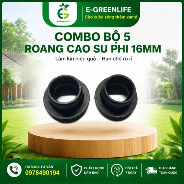 Mua Combo bộ 5 roang cao su phi 16mm ở đâu uy tín