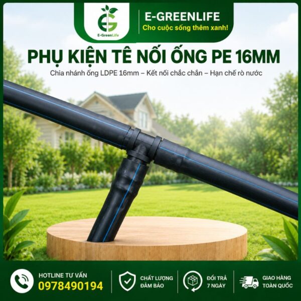 Mua Phụ kiện tê nối ống PE 16mm uy tín