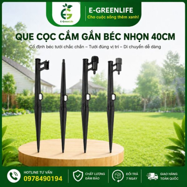 Mua Que cọc cắm gắn béc nhọn 40cm