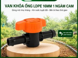 Mua van khóa ống LDPE 16mm 1 ngàm cam chất lượng