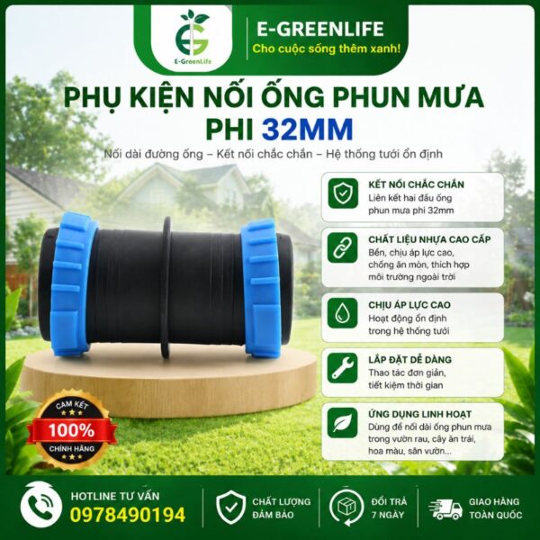 Phụ kiện nối ống phun mưa phi 32mm