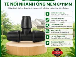 Tê nối nhanh ống mềm 8/11mm