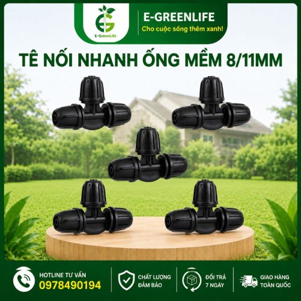 Tê nối nhanh ống mềm 8/11mm uy tín