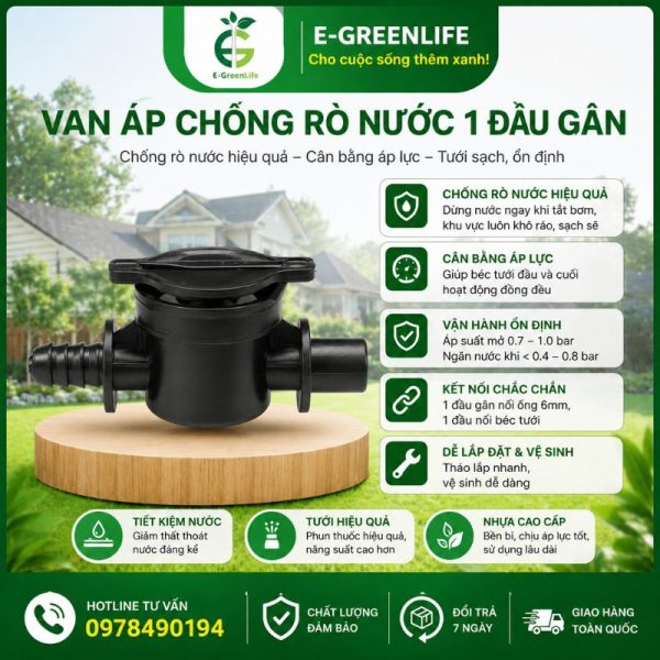 Van áp chống rò nước 1 đầu gân