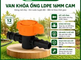 Van khóa ống LDPE 16mm cam