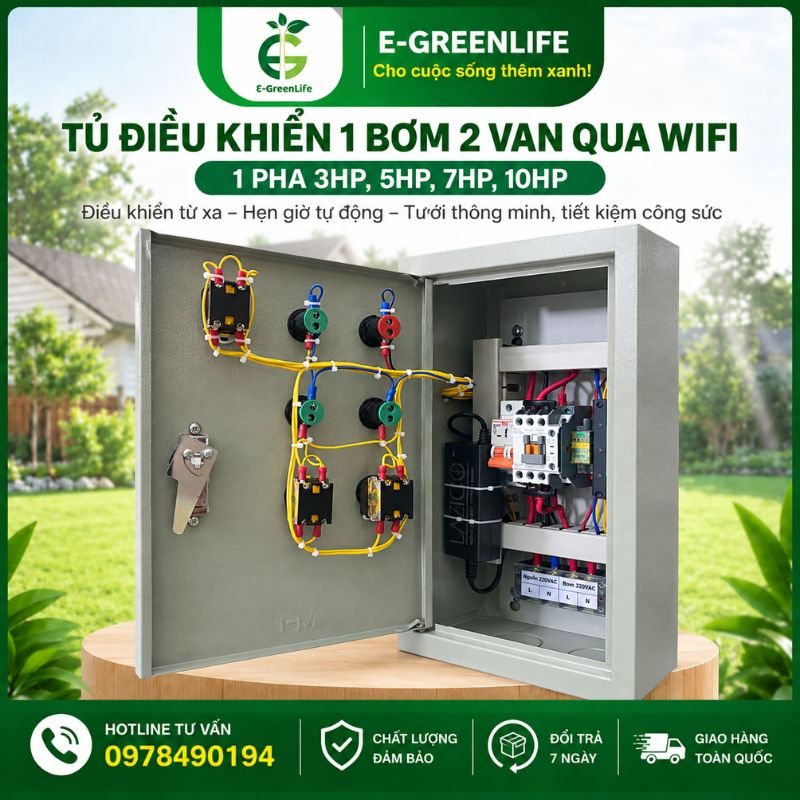 E-GreenLife-ban-tu-dieu-khien-1-bom-2-van-qua-wifi E-GreenLife bán tủ điều khiển 1 bơm 2 van qua wifi 1 pha 3HP, 5HP, 7HP, 10HP