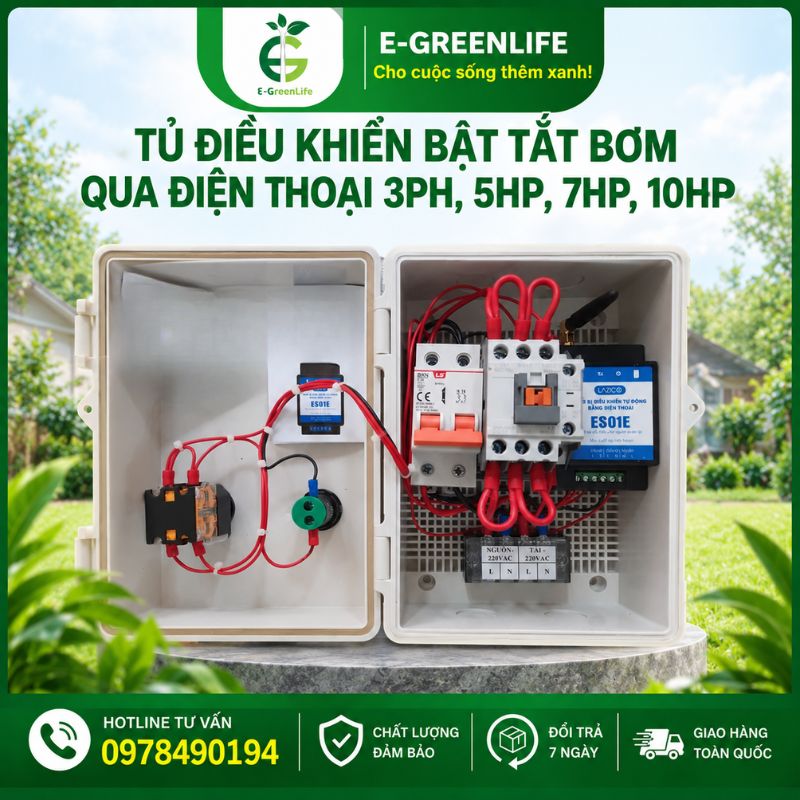E-GreenLife-ban-tu-dieu-khien-bat-tat-bom-qua-dien-thoai E-GreenLife bán tủ điều khiển bật tắt bơm qua điện thoại 3PH, 5HP, 7HP, 10HP