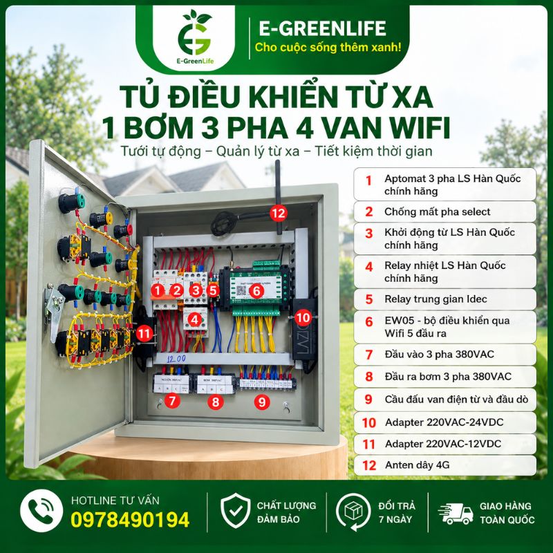 E-GreenLife-tu-dieu-khien-tu-xa-1-bom-3-pha-4-van-wifi E-GreenLife tủ điều khiển từ xa 1 bơm 3 pha 4 van wifi