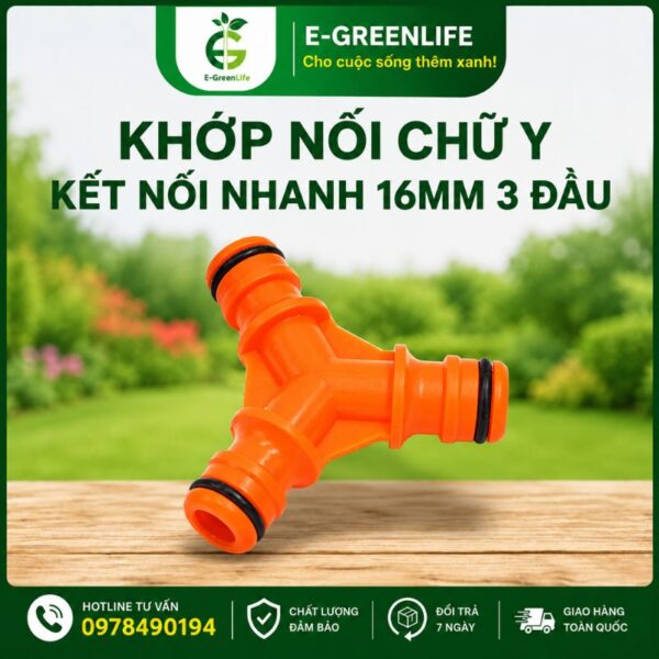 Địa chỉ mua Khớp nối chữ Y kết nối nhanh 16mm 3 đầu