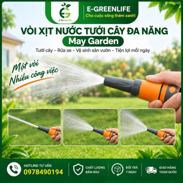 Địa chỉ mua Vòi xịt nước tưới cây đa năng May Garden