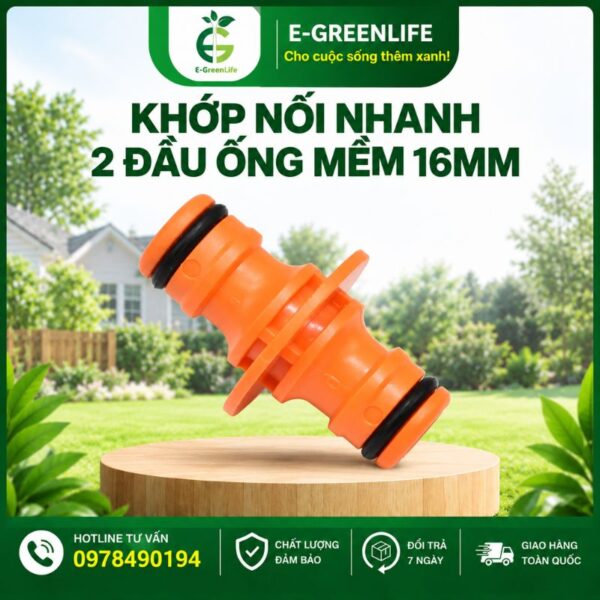 Mua Khớp nối nhanh 2 đầu ống mềm 16mm ở đâu uy tín