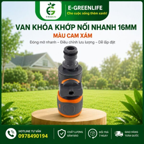 Mua Van khóa khớp nối nhanh 16mm màu cam xám ở đâu