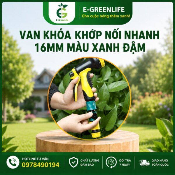 Mua Van khóa khớp nối nhanh 16mm màu xanh đậm ở đâu uy tín