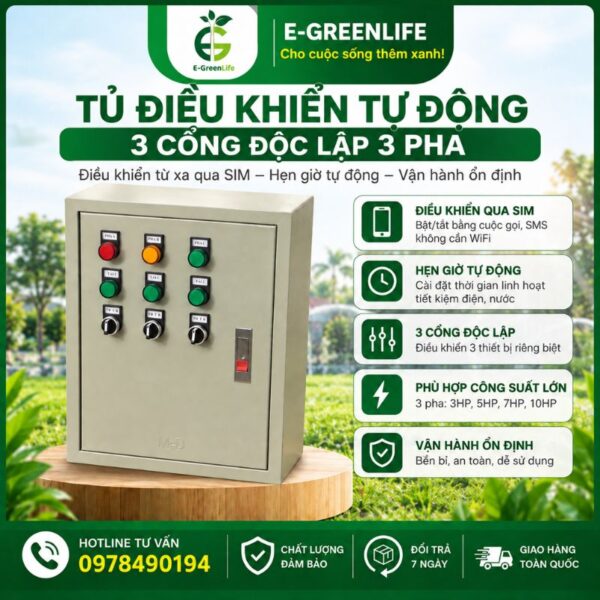 Tủ điều khiển tự động 3 cổng độc lập 3 pha công suất lớn