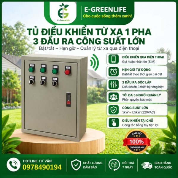 Tủ điều khiển từ xa 1 pha 3 đầu ra công suất lớn