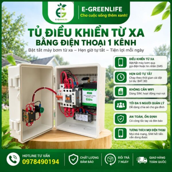 Tủ điều khiển từ xa bằng điện thoại 1 kênh