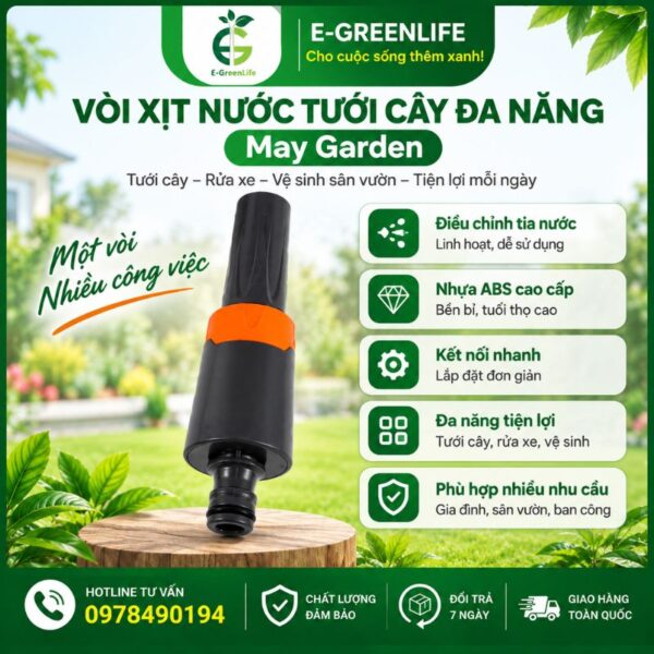 Vòi xịt nước tưới cây đa năng May Garden